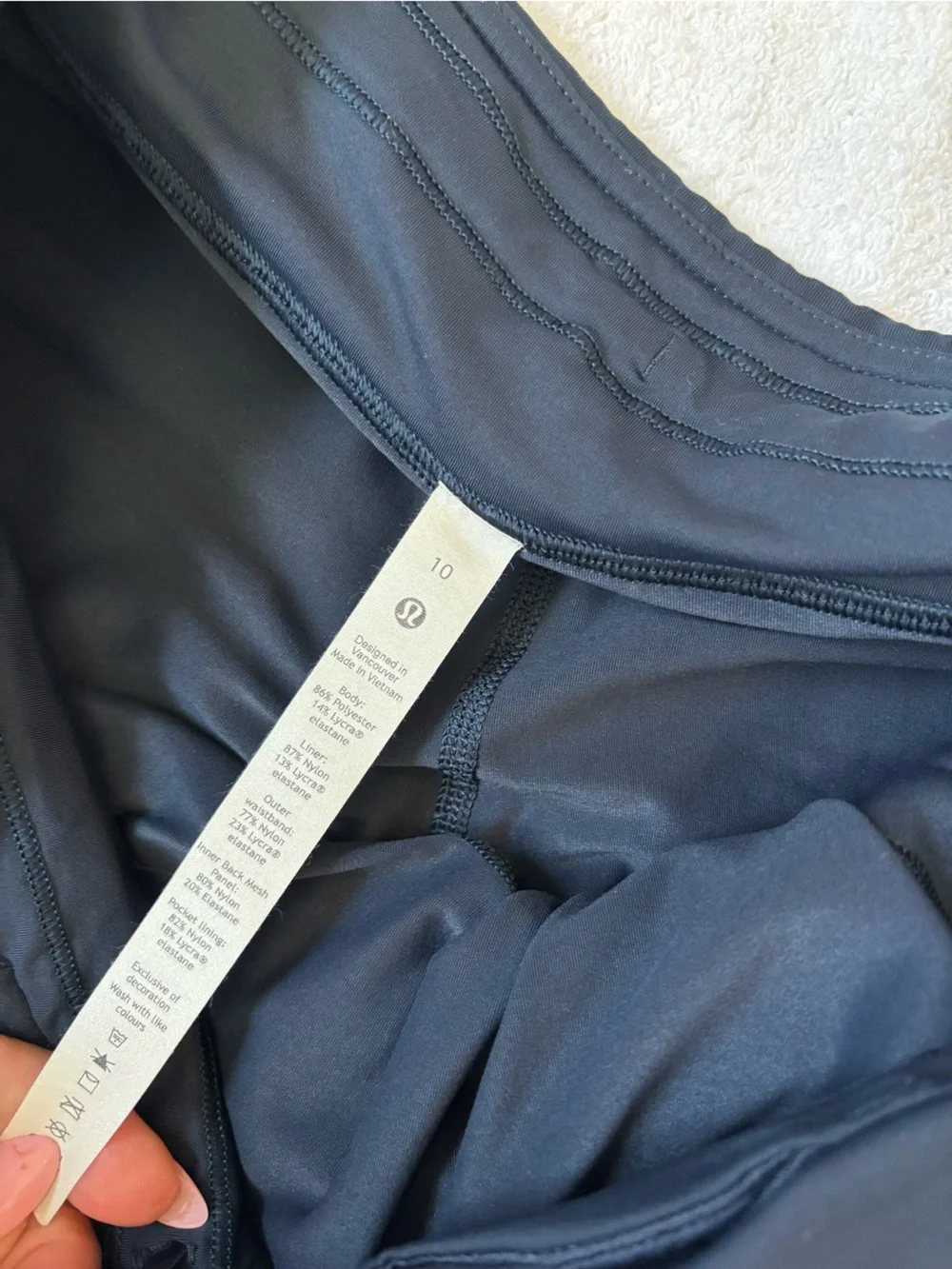 Lululemon Play Off The Pleats Active Skort Navy Blue Size 10 Golf Tennis Casual